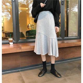Plain Asymmetric Skirt