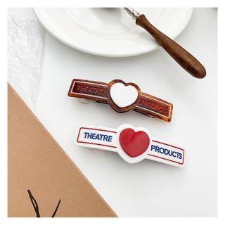Letter Heart Acetate Hair Clip