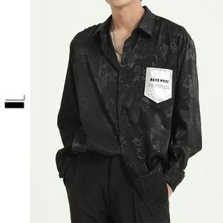 Dragon Print Panel Shirt