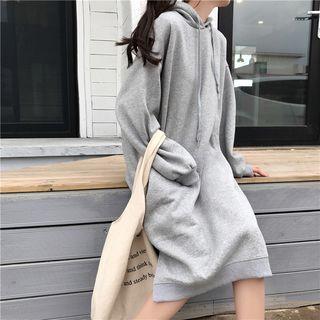 Hoodie A-line Midi Dress