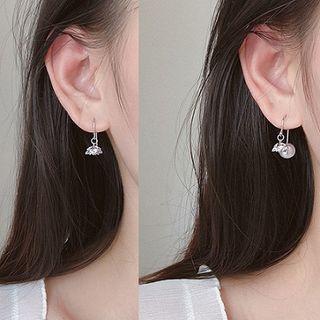 925 Sterling Silver Faux Pearl & Flower Earring