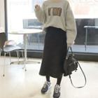 Knit Midi Mermaid Skirt Black - One Size