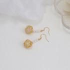 Freshwater Pearl Drop Earring E1629-3 - 1 Pair - Gold - One Size