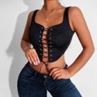Lace-up Cropped Corset Top