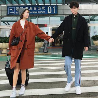 Couple Matching Double-breast Lapel Coat