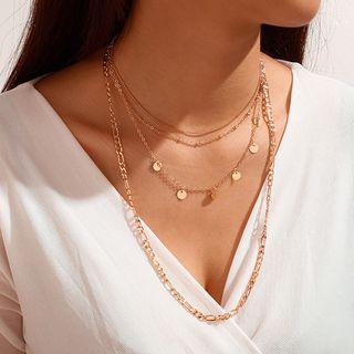 Layered Necklace 8884 - Gold - One Size