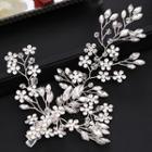Wedding Faux Crystal Branches Hair Clip White - One Size