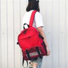 Lettering Panel Canvas Backpack