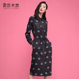 Printed Midi Shirtdress