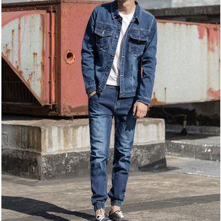 Stitched Buttoned Denim Jacket