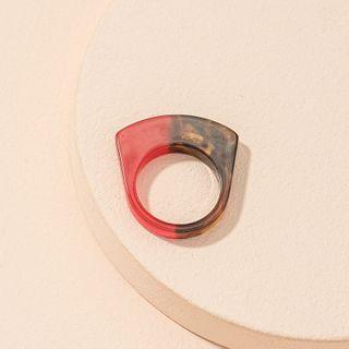 Two-tone Acrylic Ring Red & Black - 7