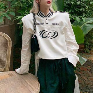 Lettering Print Cropped Vest