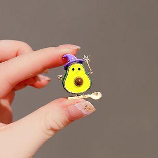 Magic Avocado Alloy Brooch Avocado & Yellow - One Size