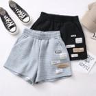 Elastic High-waist Wide-leg Shorts