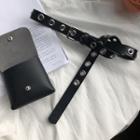 Set: Faux Leather Belt + Pouch