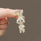 Rabbit Faux Pearl Hair Clip Gold - One Size