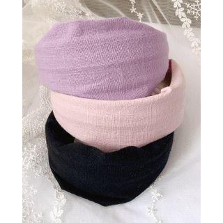 Linen Blend Wide Hair Band