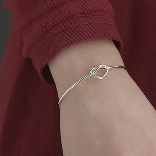 925 Sterling Silver Heart Bangle