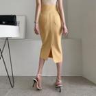 High-waist Stretchy Pencil Skirt