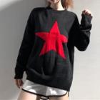 Long Sleeve Star Print Sweater