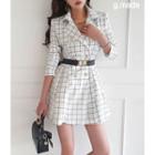 Graph-check Mini Trench Coatdress