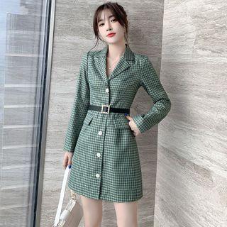 Plaid Blazer Dress
