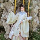 Bell-sleeve Midi Hanfu Cover-up / Shawl / Hanfu Strap / Set