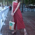 Strappy Dotted Jumpsuit