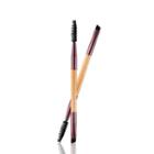 Dual Head Wooden Handle Makeup Brush Set Of 1 - One Size