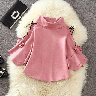 3/4-sleeve Turtleneck Pullover