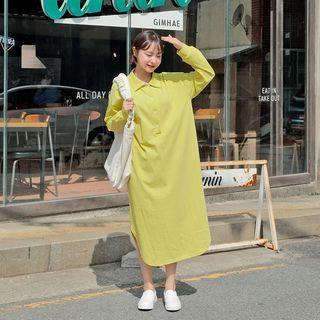 Over-fit Long Polo Shirtdress