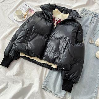 Padded Zipped Cropped Jacket