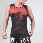 Elephant Print Muscle-fit Tank Top