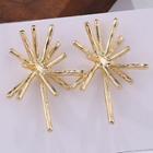 925 Sterling Silver Fireworks Stud Earring 1 Pair - Gold - One Size