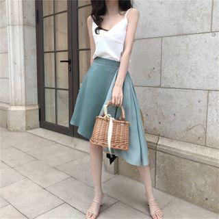 Plain Camisole / Asymmetric A-line Skirt
