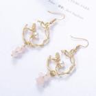 Bird & Branches Alloy Faux Pearl Dangle Earring