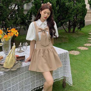 Short-sleeve Blouse / Suspender Dress