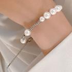 Faux Pearl Bracelet Bracelet - Silver - One Size