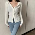 Double Breasted Plain Cardigan