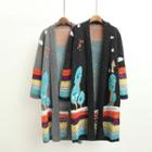 Rainbow Panel Knit Coat