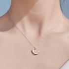 Moon Necklace 925 Sterling Silver - Moon - One Size