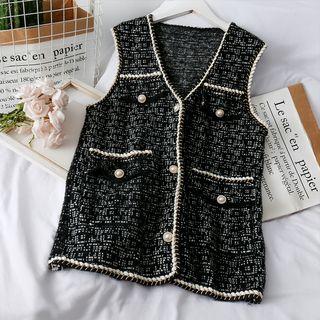 Button-down Woolen Vest