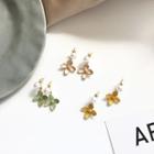 Faux Pearl Glaze Flower Drop Earring