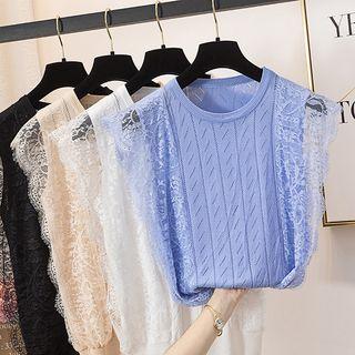 Sleeveless Lace Knit Top