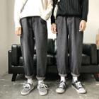 Couple Matching Cropped Straight-leg Jeans