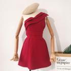 Sleeveless Cold-shoulder Mini A-line Dress