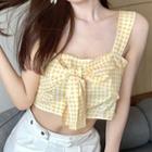 Gingham Camisole Top Yellow - One Size
