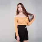 Off-shoulder Criss-cross Top