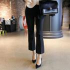 Zip-front Boot-cut Dress Pants