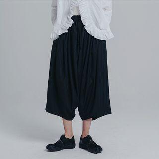 Oversized Harem Pants Navy Blue - One Size